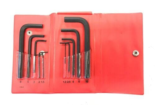 Picture of Brighton Best 527529 1/16" To 3/8" Imperial Short Arm Green Wallet 10 Piece Set